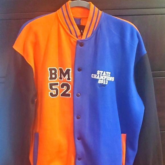 Boohooman Letterman Jacket, Size S - Picture 1 of 4